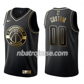 Män Washington Wizards Tröja Skräddarsydda Nike Svart Guld Edition Swingman